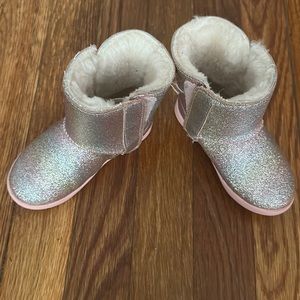UGG Toddler Pink Velcro Classic Glitter Fashion Boot Size 7